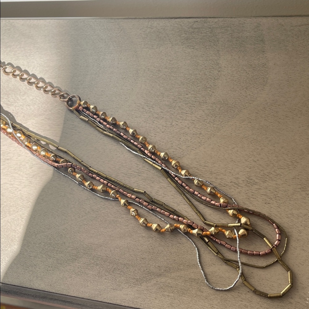 Lucky Brand Mixed Metal Multi-Layered Necklace